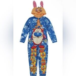 NWT Vintage 90’s ADULT XL Ren & Stimpy Union Suit Onsie Loungewear